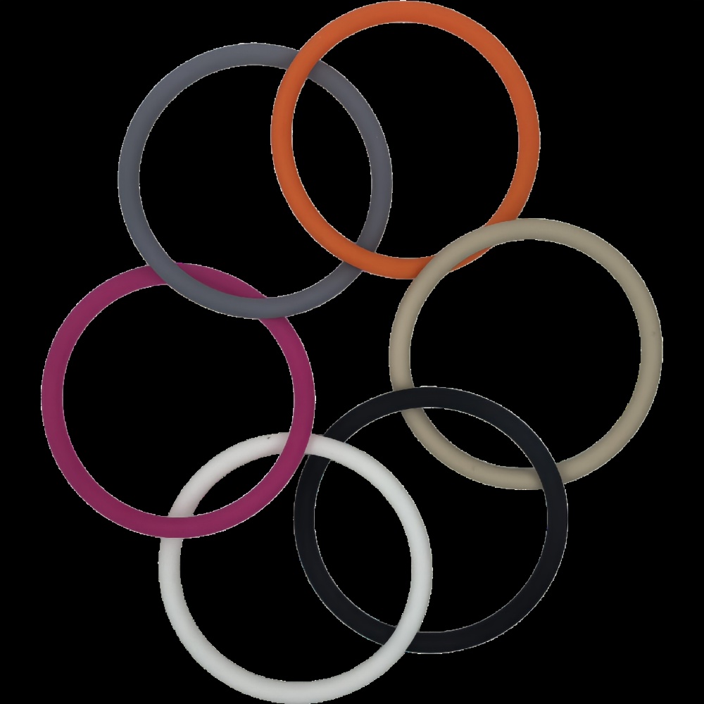 1pc Round Silicone Bracelet Seamless Half Round Style Couple Bracelets Stylish